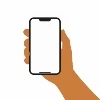Hand holding a phone